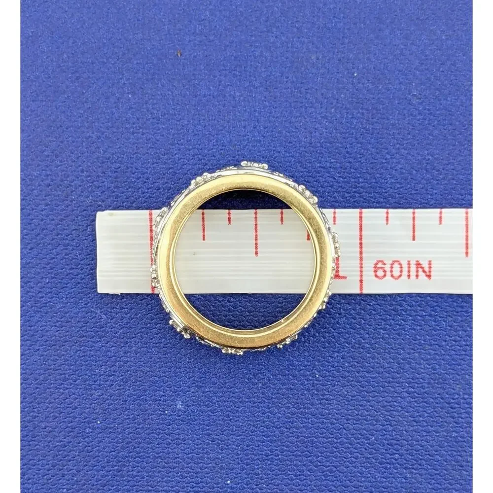 14kt YG, Plat, Diamond Filigree Ring- 6.2g